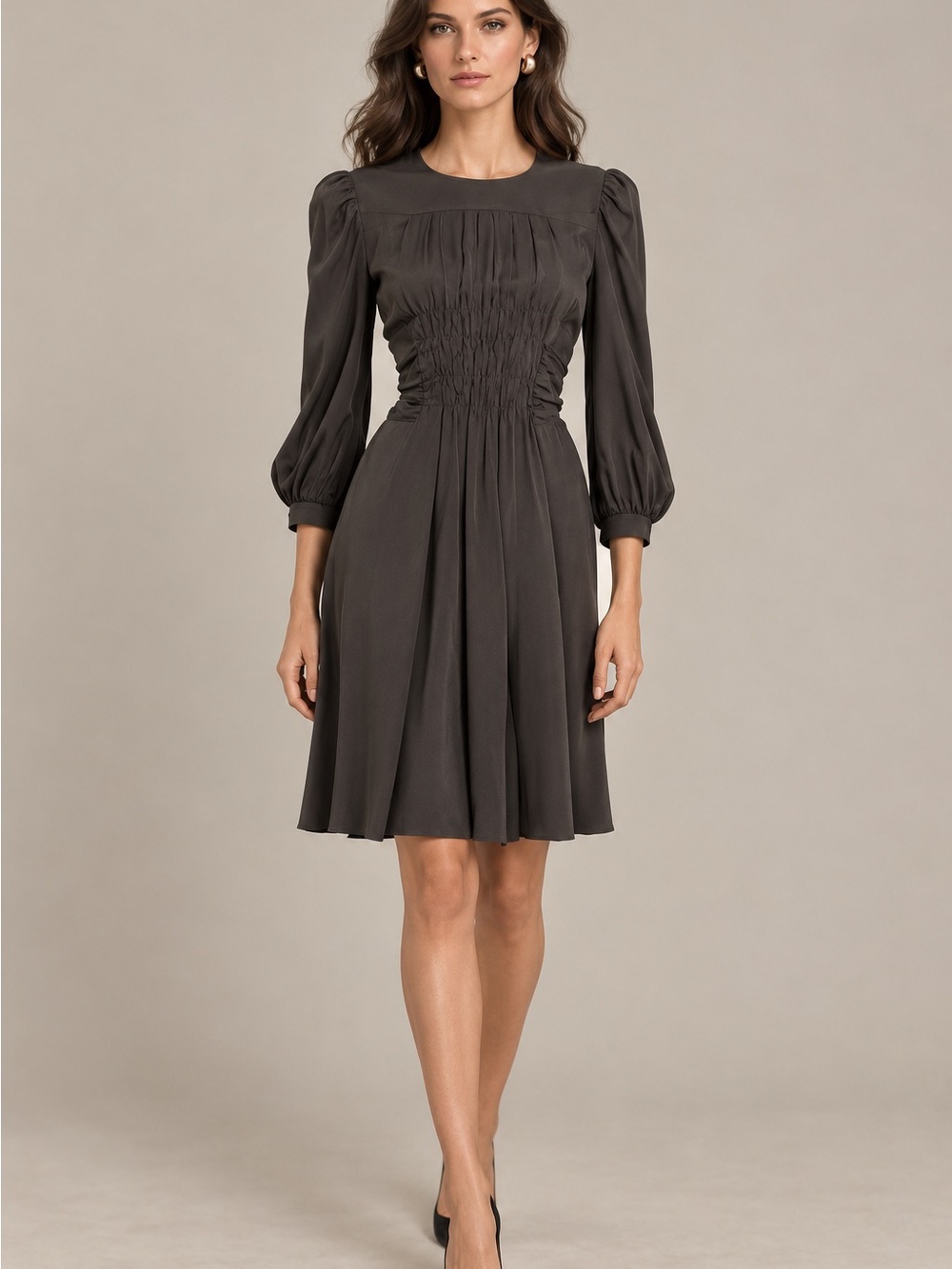 Prada Made in Italy Dress | Size 38 | Charcoal Gray